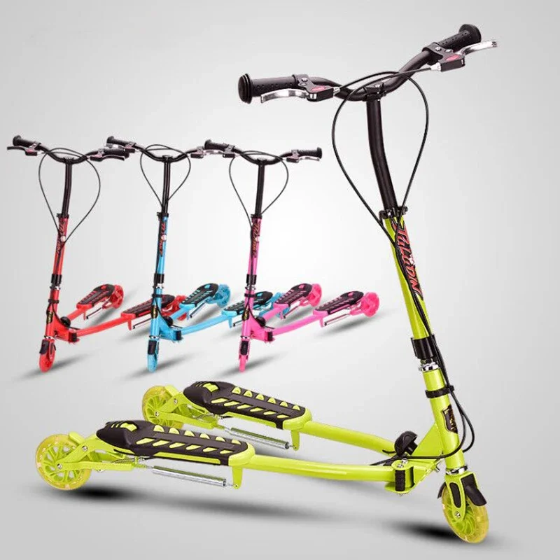 RF-101 портативный Детский самокат-лягушка вспышка двойная педаль самокат