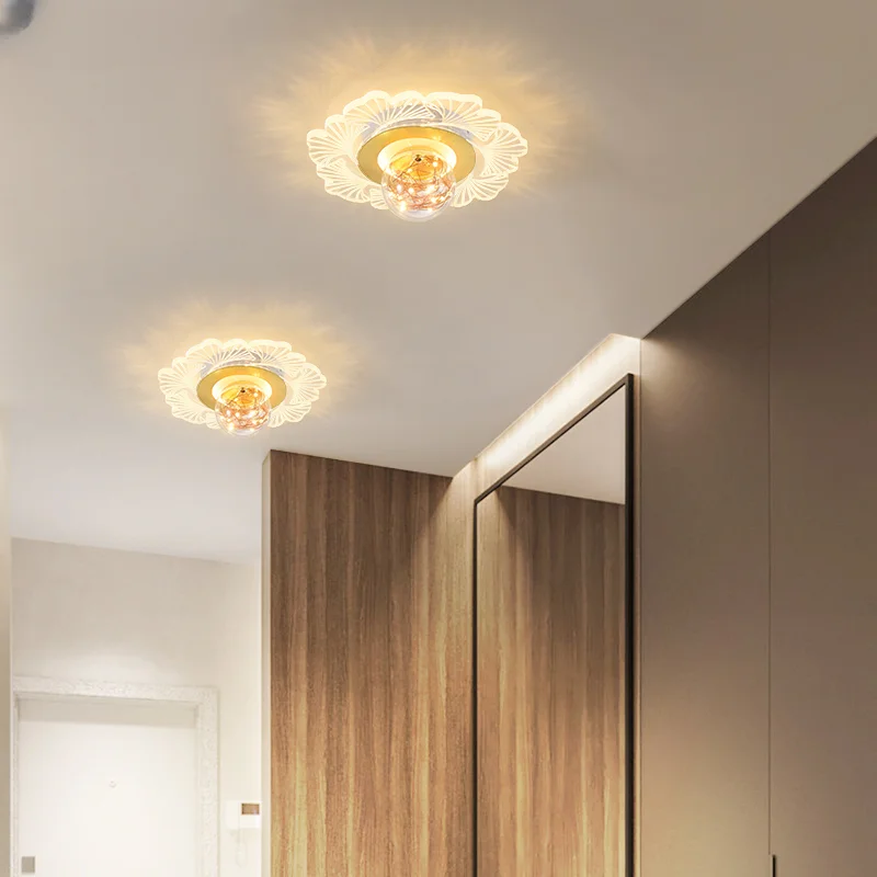 

LED Modern Simplicity Acrylic Aisle Lamps For Corridor Balcony Loft Creative Hall Chandelier Lights Indoor Deco Lighting