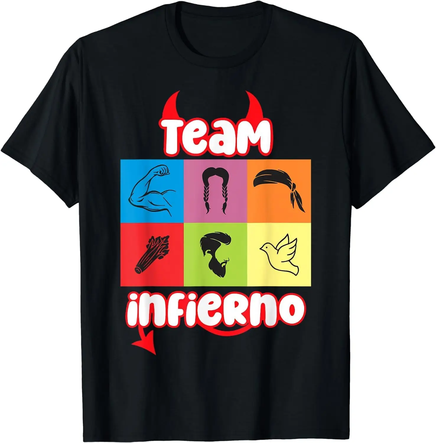 Футболка Team Infierno высокого качества из 100% хлопка с коротким рукавом