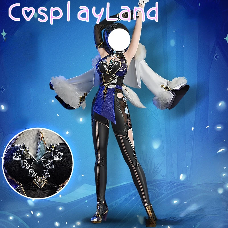 

Game Genshin Impact Cosplay Yelan Costume Halloween Costume for Women Suit Sexy Jumpsuit Genshin Impact Ye Lan Cosplay Costume