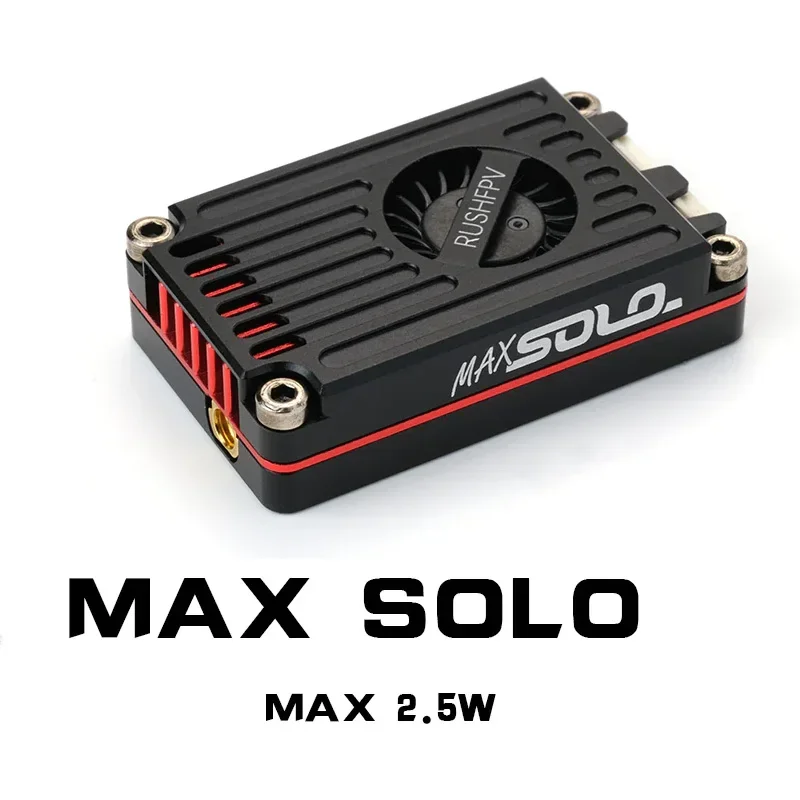 Фото RUSH TANK MAX SOLO 5,8 ГГц 2,5 Вт Высокомощный 48-канальный видеопередатчик VTX с корпусом с ЧПУ для RC FPV дальнего действия №1