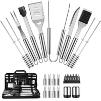 grill accessoriesbbq tools set22pcs stainless steel grilling kit for smokercampingkitchenbarbecue utensil gifts men women