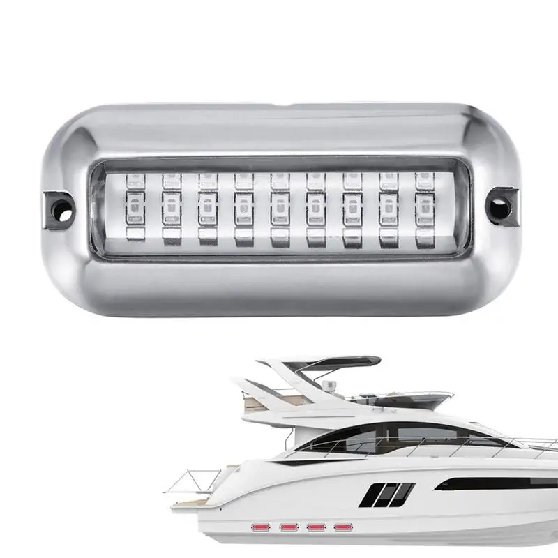 

Подводный фонарь для лодки с 27 светодиодами, 10-30 в, из нержавеющей стали, IP68, водонепроницаемый, фонарь для круизных кораблей, яхт, Понтона, траном