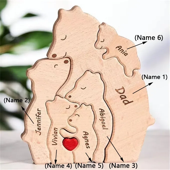 

Деревянный персонализированный медведь CREATION