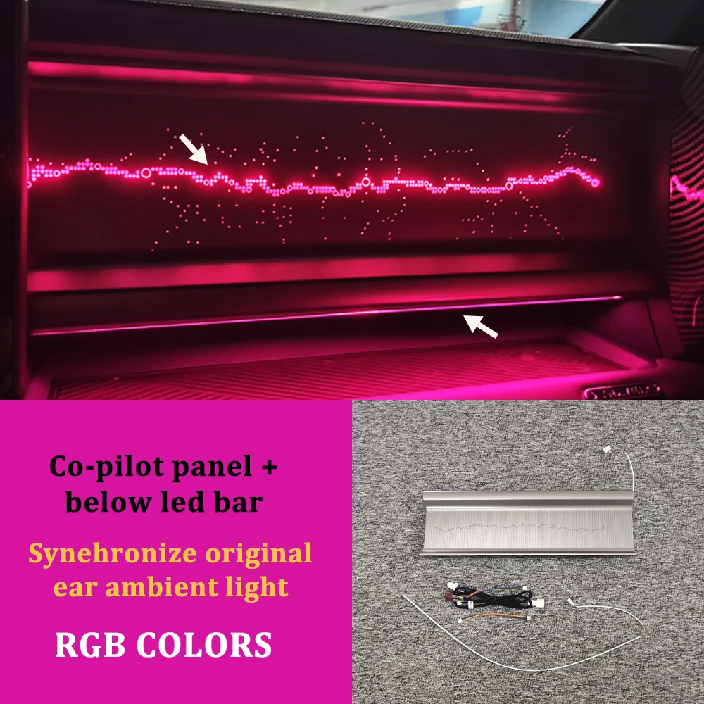 

For Chery Jetour Traveller T2 2023 2024 Car Co-pilot Starry Sky Light Panel Special Ambient Light 64 Color Tuning Accessories