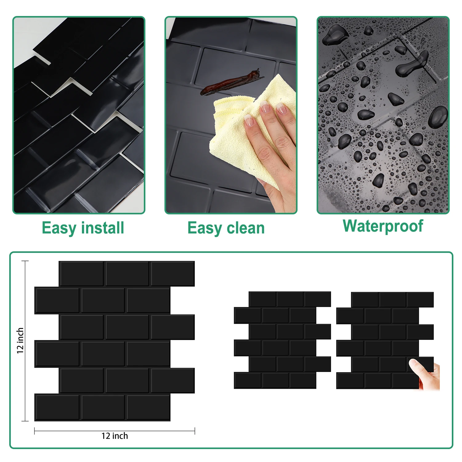 Лидер продаж 3 листа 3d кирпичные виниловые обои ванная комната кухня фартук