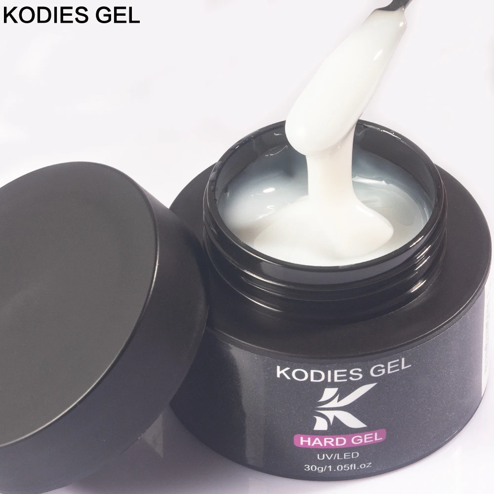 KODIES GEL Жесткий гель-лак для наращивания ногтей густая вязкость молочно-белый