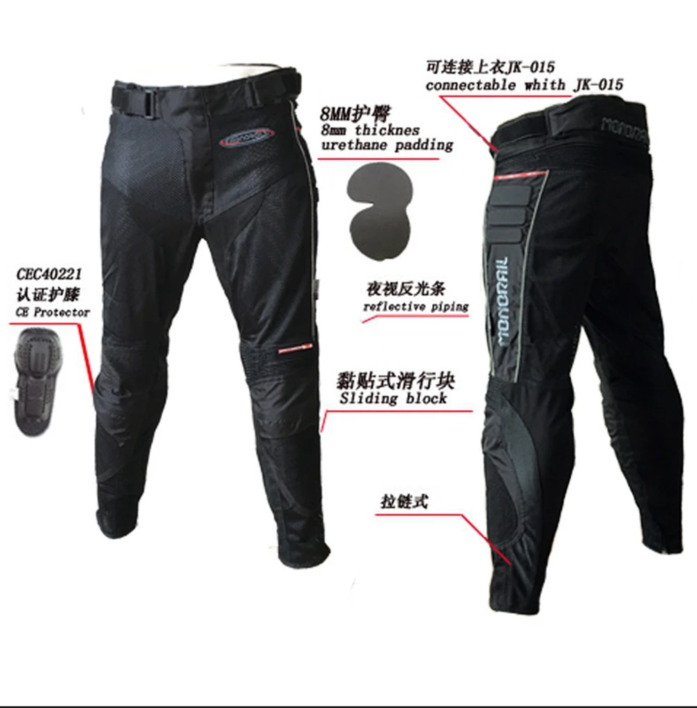 Motorcycle Summer Mesh Pants Motorbike Riding Trousers Dirt Bike Breathable Racing Pants Not Including Knee Slider enlarge