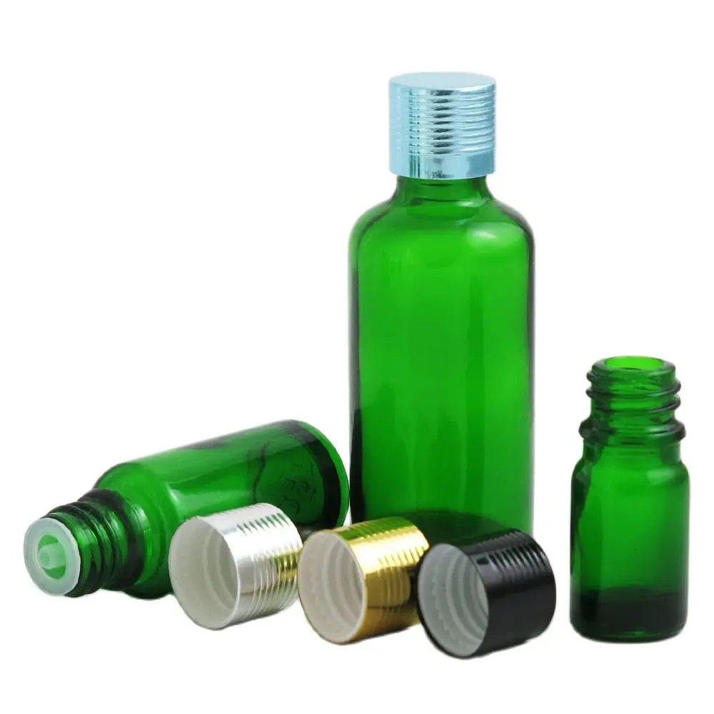 15pcs 1oz 1/2oz green glass bottle with reducer dropper 5ml 