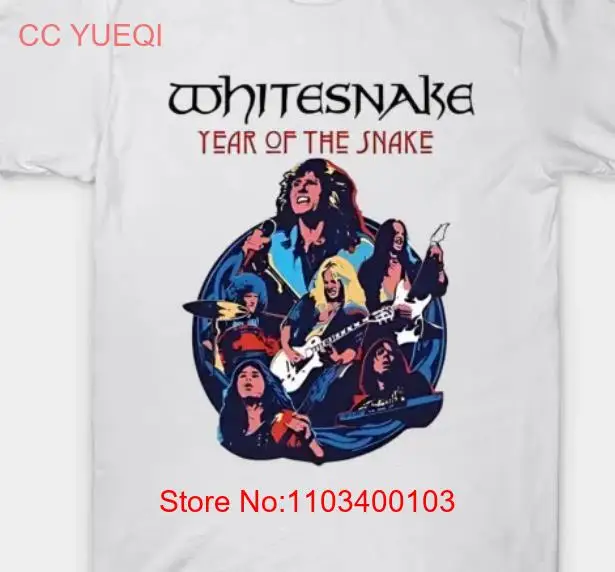 Футболка Whitesnake для унисекс лучшая милая художественная рубашка подарок маме -