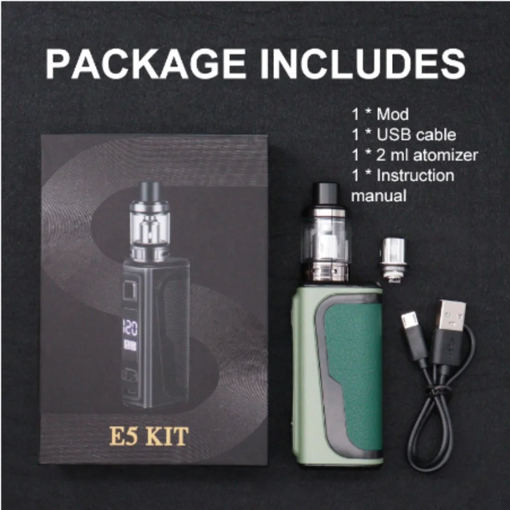 

E Cigarette 120W Box Mod Vape Kit 2.5ml Tank OLED Screen Vapor 2200mah Build-in Battery Electronic Cigarette Vaporizer Vapor Pen