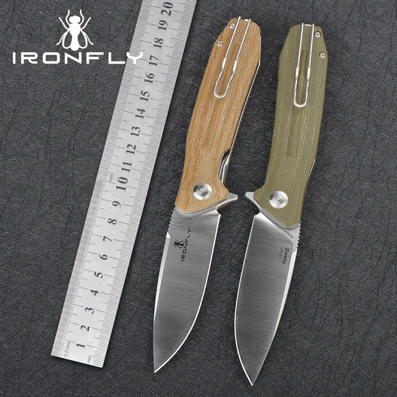 

IRONFLY складные ножи для выживания на груди, тактическое уличное портативное оборудование для кемпинга, Съемный зажим сзади, острый нож для чистки джунглей