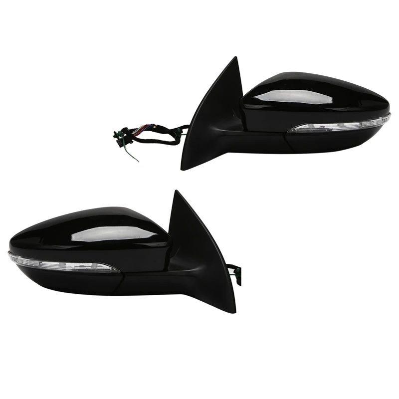 

Side Rear View Mirror Assembly Power Heated Folding Memory Turn Signal 13 Wires for Passat CC 2008-2018 LH Black