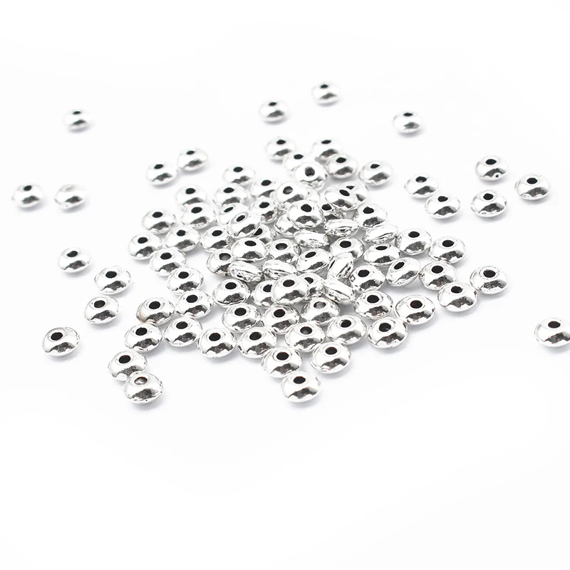 Круглые бусины из цинкового сплава 10-100 шт. шарики Гладкие с отверстием для