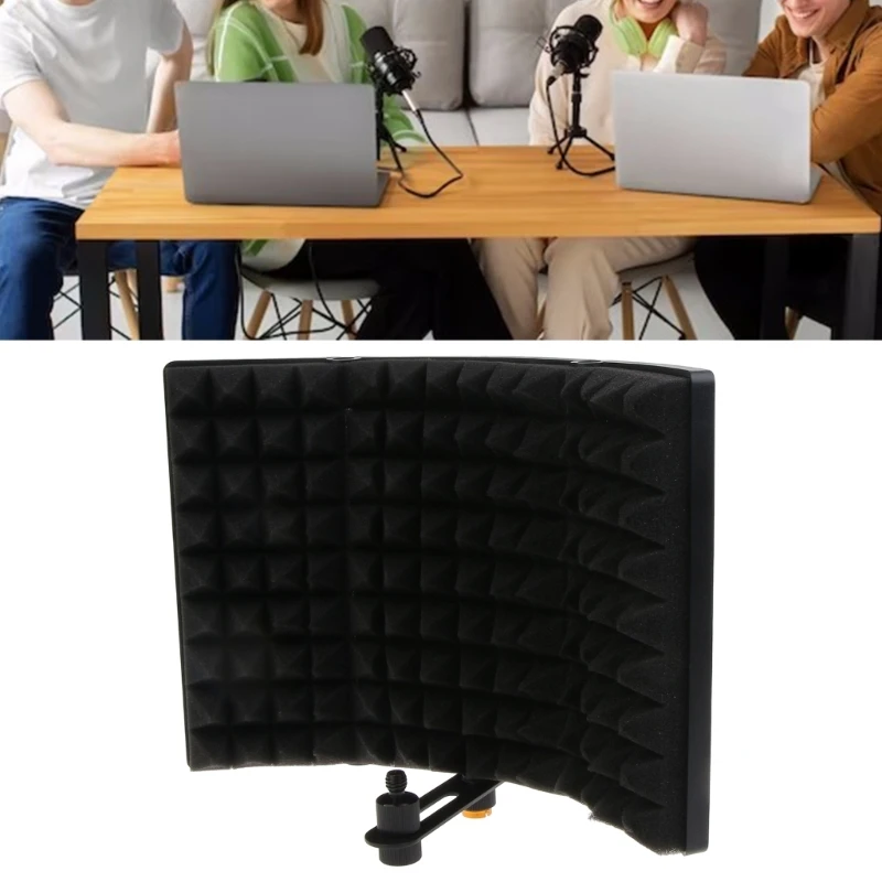 

Microphone Shield Reflection Filter Absorbent Foam Soundproof Vocal Shield Professional Isolation Shield Recording