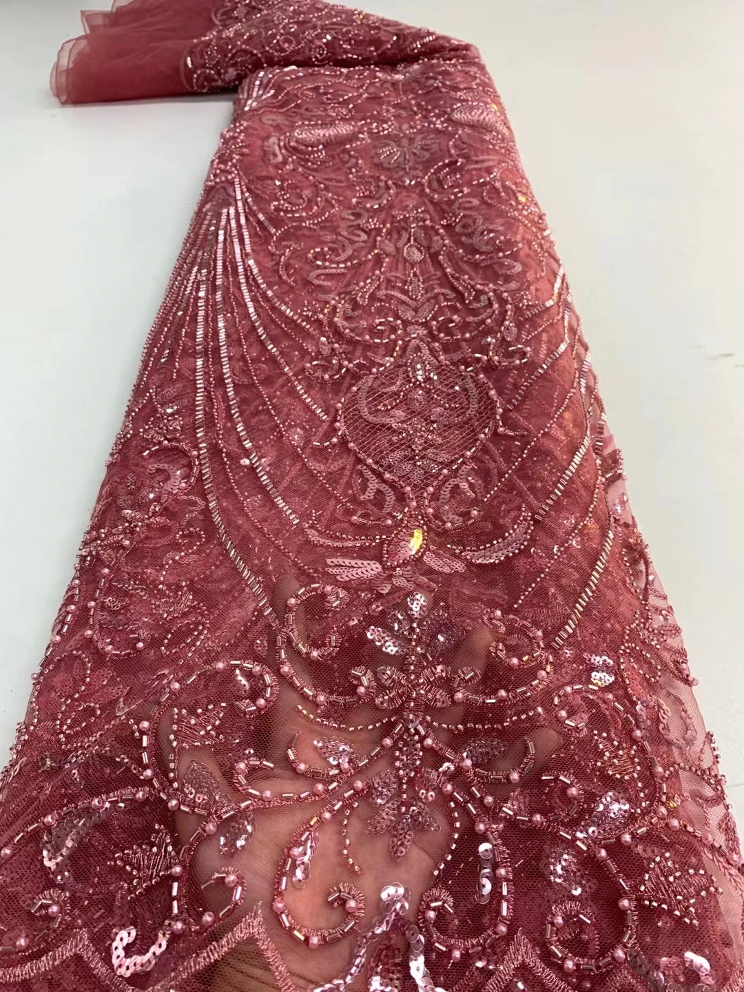 

2022Luxury Hig-End Quality Latest Elegant AfricanTube Lace With Lots Stones Beades Fabric for Wedding Party Long Dress NN369-NN
