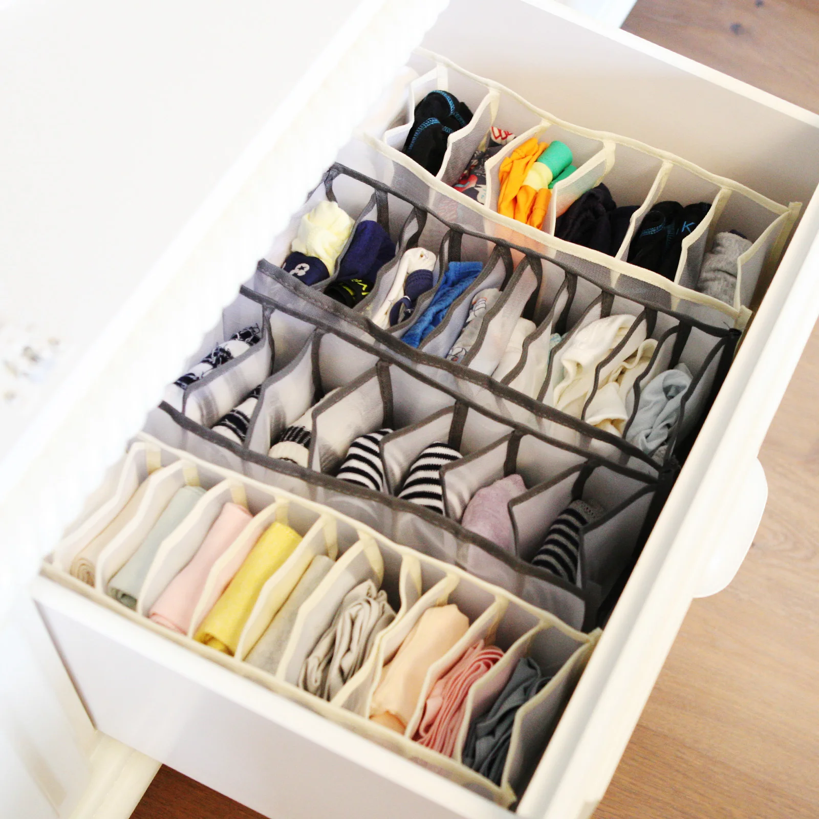 

Шкаф-органайзер для нижнего белья, носков, домашнего шкафа, разделитель, коробка для хранения, органайзер для хранения одежды, складной ящик-Органайзер