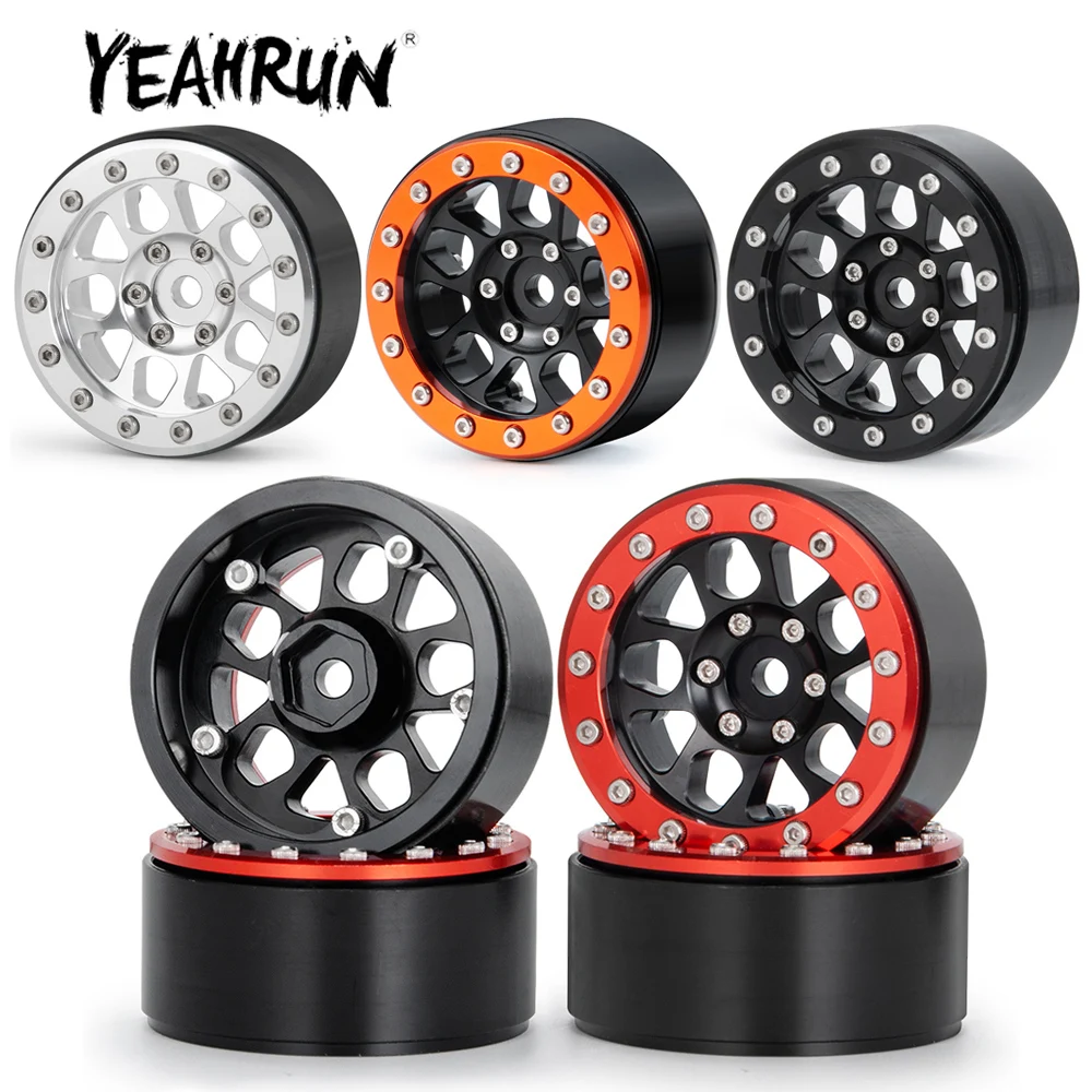 

YEAHRUN 1/2/4 шт. 1,9 дюймовые колесные диски из металлического сплава с бусинами ступицы для Axial SCX10 D90 CC01 1/10 обновленные детали для радиоуправляемо...
