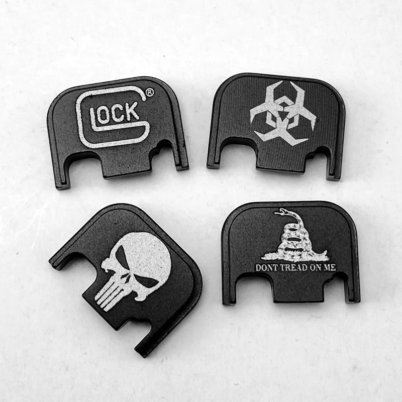 

3pcs/Set Aluminum Alloy Material Anodized Glock Rear Cover Plate for Glocks Pistol Gen1-4 Laser LOGO Punisher Snake DIY Part 17