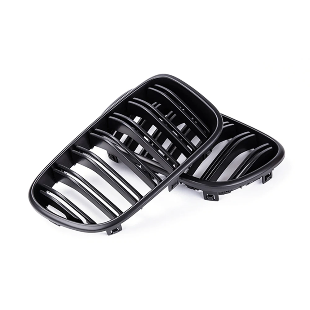 

Пара для BMW F25 X3 2010-2013 глянцевый черный M цвет двойной планки передний бампер решетка для почек решетка стайлинга автомобилей автоаксессуары