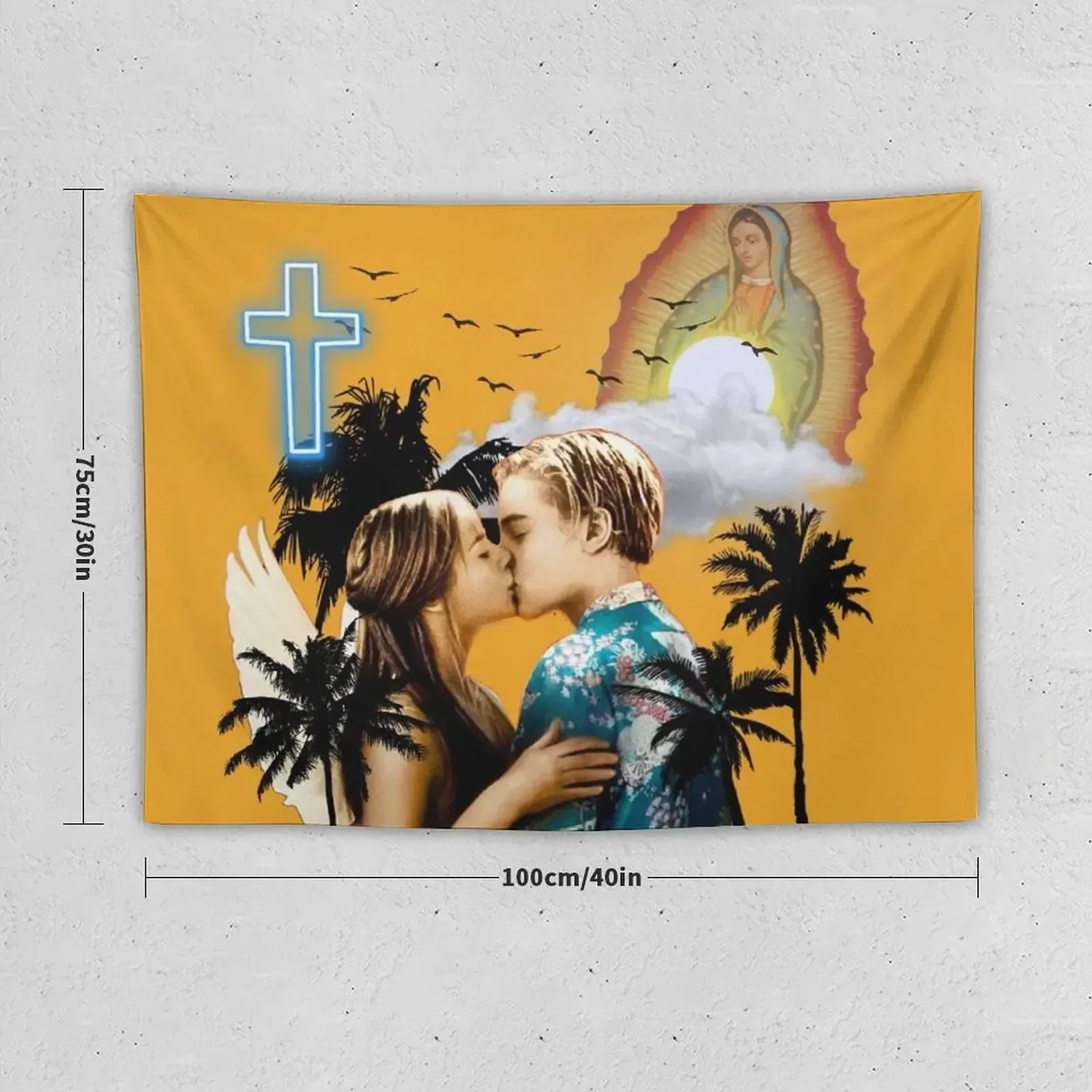 Гобелен Romeo and Juliet - Baz Luhrmann уличный декор комнатный эстетический гобелен