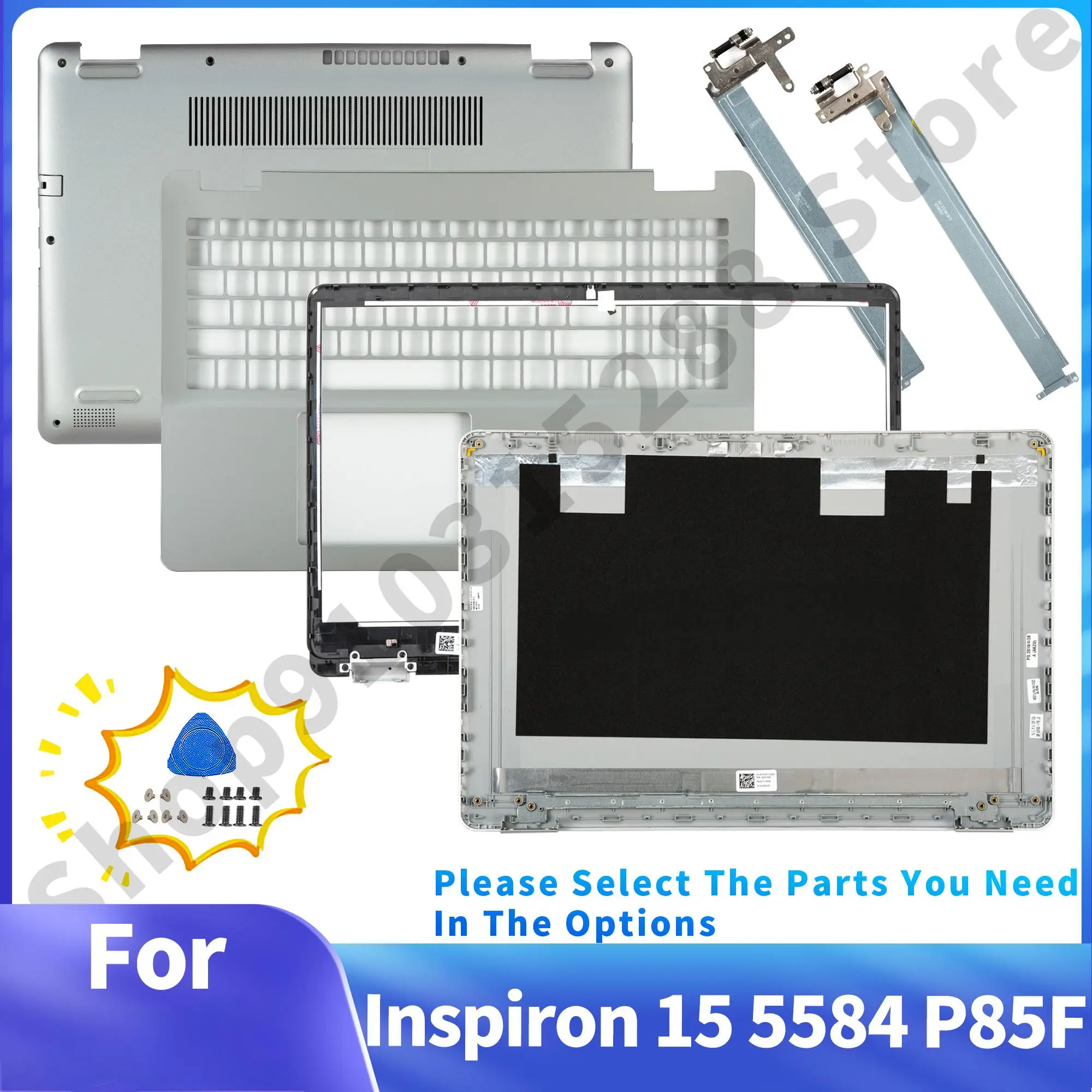 Детали для ноутбука Inspiron 15 5584 P85F задняя крышка ЖК-дисплея/0GYCJR Bezel/0J0MYJ Упор рук/0DFX5J