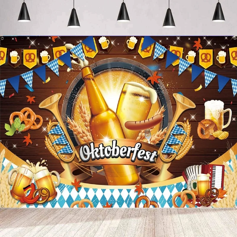 Фон для фотосъемки немецкого баварского пива Октоберфест фон фестиваль домашняя