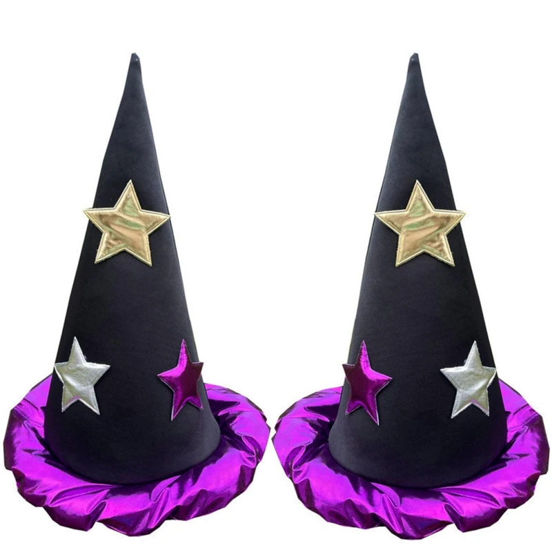 

E9LC Unisex Witch Cloth Hat for Halloween Party Masquerade Cosplay Costume Accessory