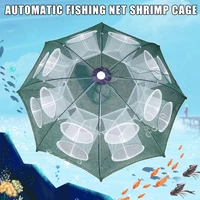 automatic shrimp cage 616 holes folding fishing net shrimp minnow crab baits cast mesh trap net cage portable