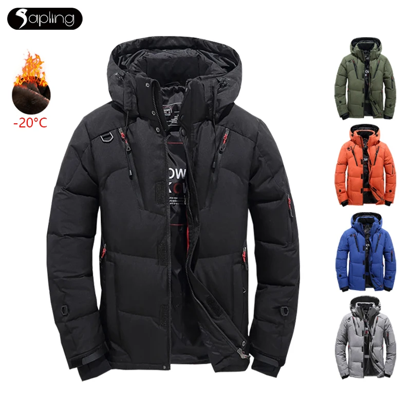 

White Duck Down Jacket Winter Men's Clothing Parkas Men -20 Degree Thicken Warm Snow Jackets Coats Male Windbreaker Parkas Coats