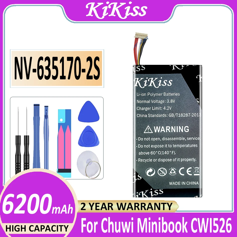 

Original KiKiss Battery NV-635170-2S 6200mAh For Chuwi Minibook CWI526 Tablet PC Bateria