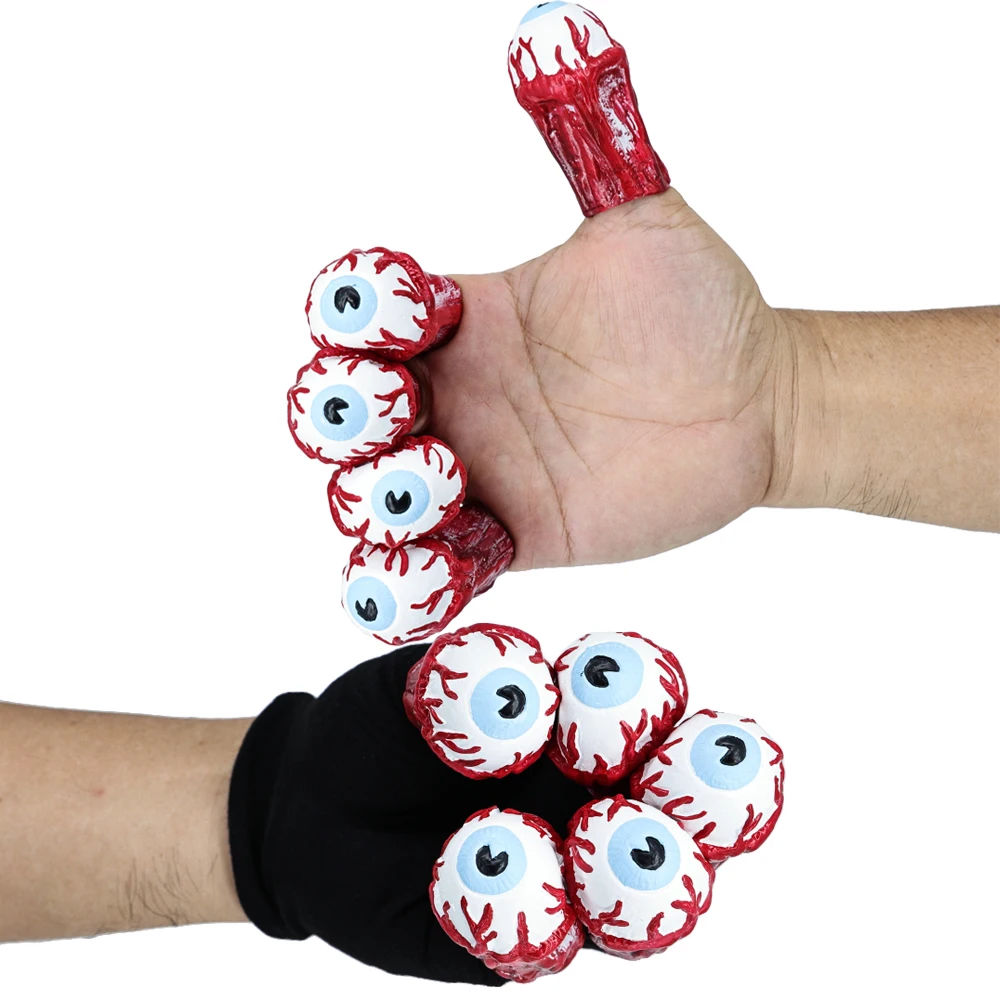 Косплей Beetleejuices Betelgeuse глазное яблоко перчатки с пальцами для Хэллоуина маскарада