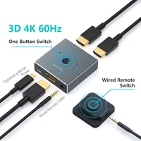new4k mini 1 in 2 out hdmi switcher hd2 0 wire control for xbox 360 ps4 smart android hdtv switch adapter spliter miccgin
