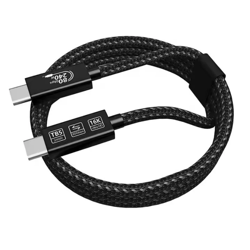 Кабель USB4.0 GEN4, совместимый с Thunderbolt 5, 80 Гбитс, 240 Вт, быстрая зарядка, видео 16K, сверхскоростная передача данных, кабель USB-C на USB-C (art.: 3920da3df8f72) - 3920da3df8f72