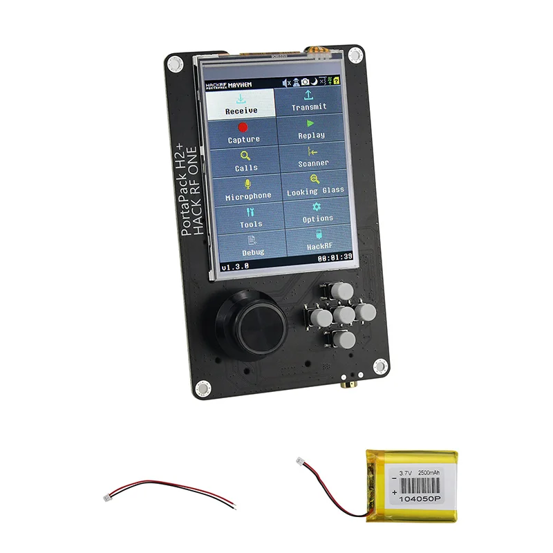 Сенсорный экран PortaPack H2 3 2 дюйма 0.5PPM TCXO часы для HackRF One SDR трансивер с батареей |