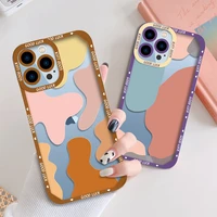 bump color bar cases for iphone 13 12 mini 11 pro max xs x xr 7 8 plus se 2020 2022 transparent soft tpu protection shell