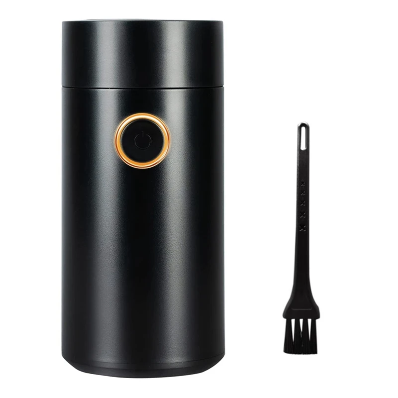 

Электрическая кофемолка, 12 чашек, 150 Вт, электрическая кофемолка из нержавеющей стали с щеткой для специй, трав, орехов, зерен, вилка европейс...