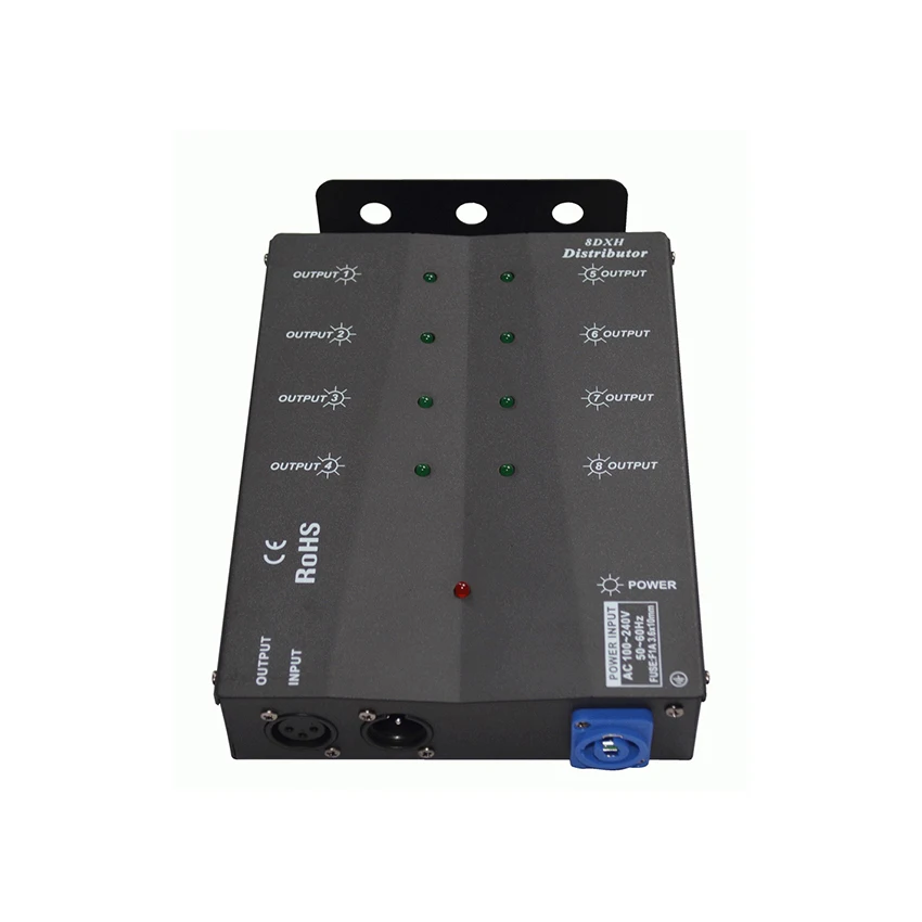 Фото 8-канальный DMX512 сплиттер, 8-портовый усилитель-распределитель сигнала DMX, повторитель для сценического освещения №5