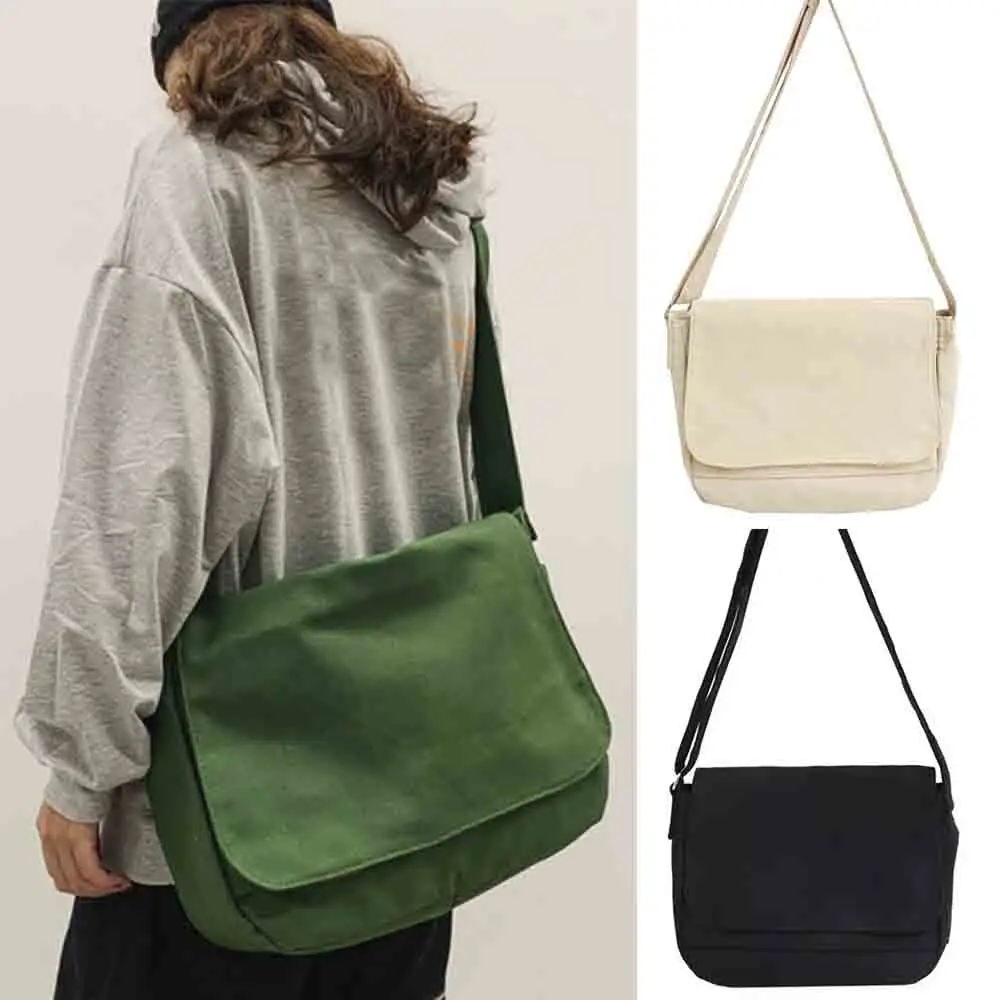 Messenger Bags Women Bag Fashion Canvas Shopper Large Shoulder Crossbody Youth Organizer Harajuku School Pack Men Satchels 2022