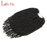 afro locs crochet 12 inch short bob pre looped crochet braids for black women party daily synthetic braiding hair extensions