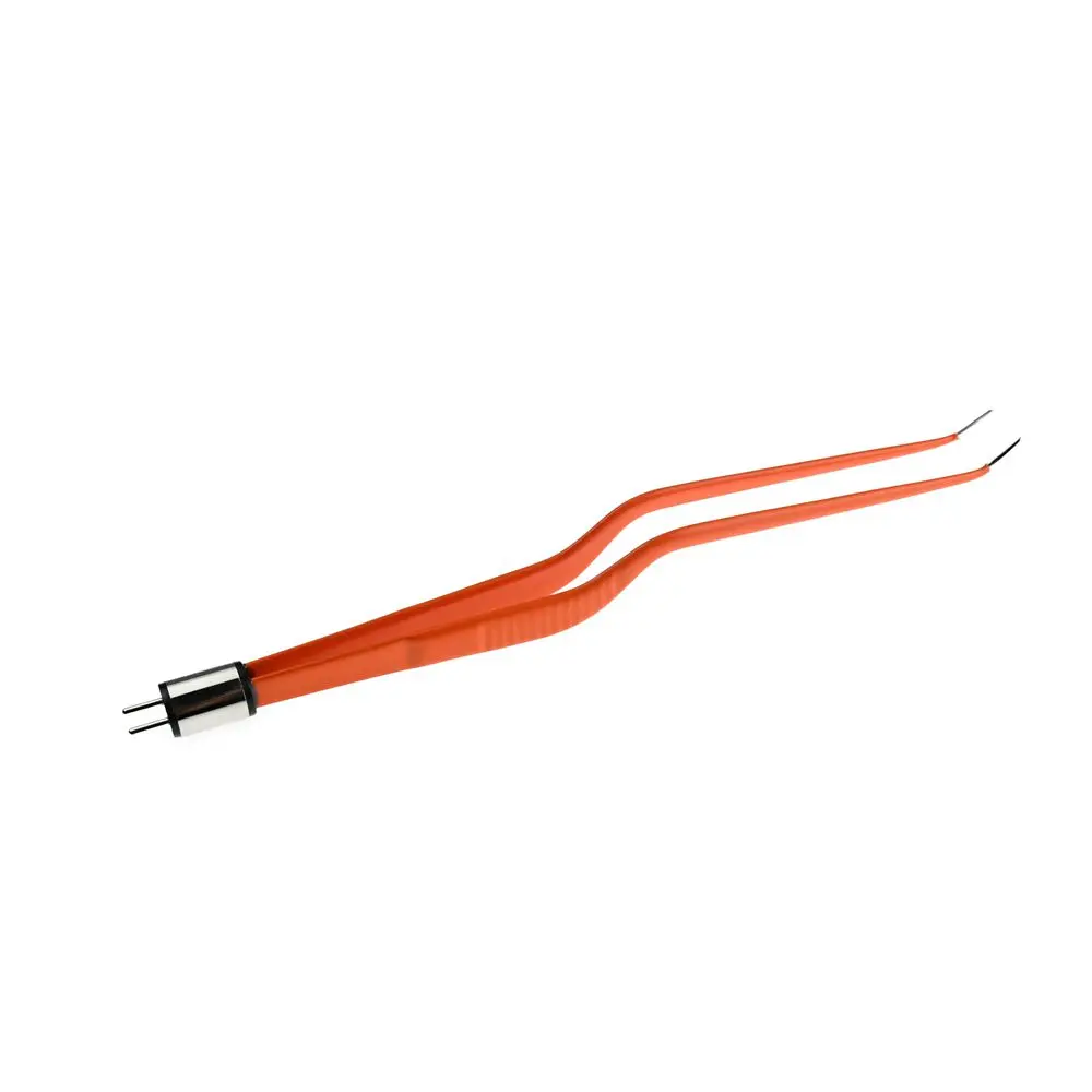 

Disposable Bipolar Forcep，AHA Orange nylon coated,Electrocoagulation Tweezers Electrode Connection Surgical tool