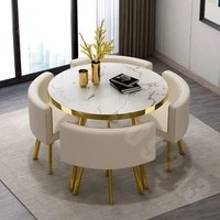 light luxury negotiation net celebrity sales office reception small round table chair combination shop dining table and chair