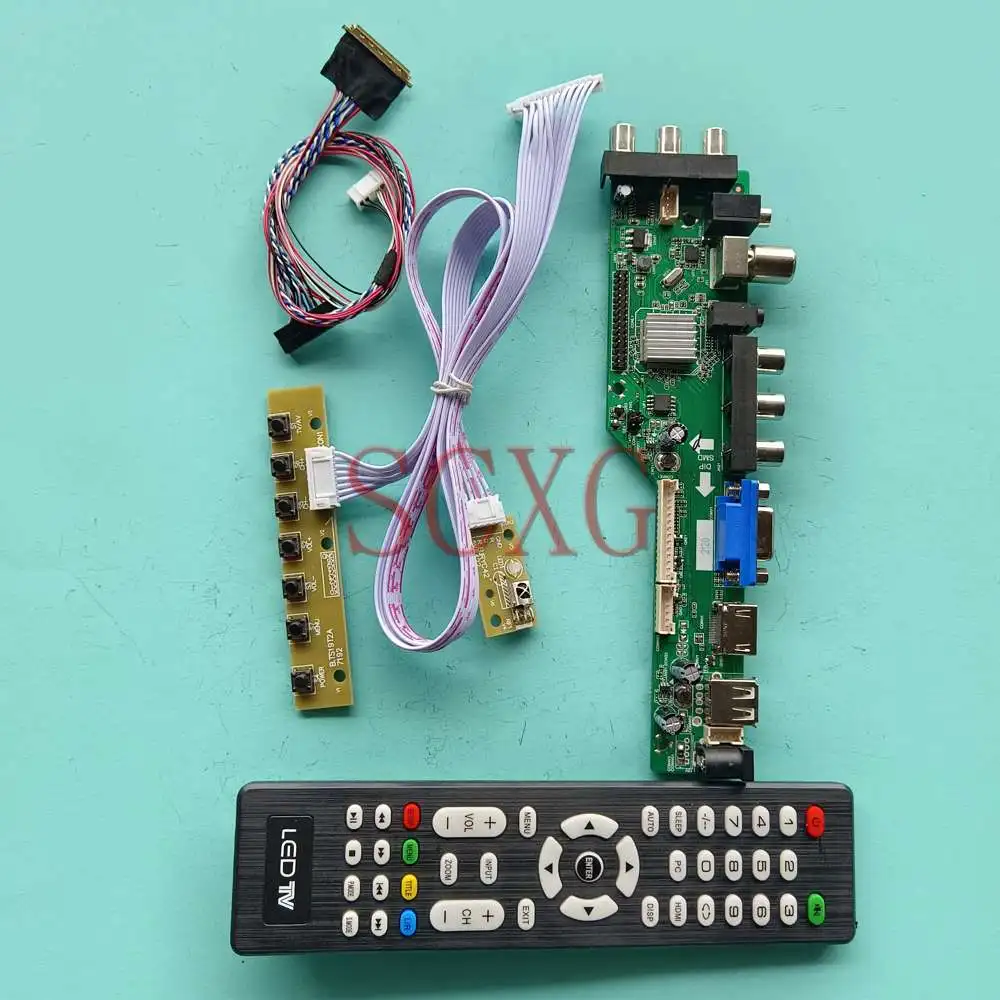 

For LTN140AT21-001 Matrix Digital Signal DVB 14" HDMI-Compatible VGA AV USB 40 Pin LVDS 1366 768 LCD Driver Control Board Kit