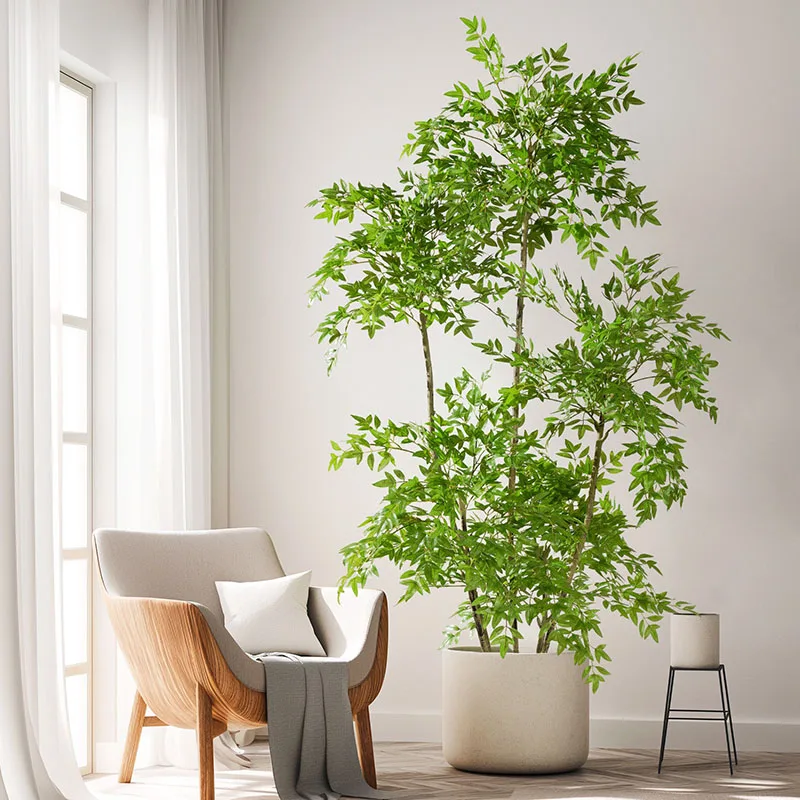 39-78 дюймов Высокие Поддельные Растения Искусственное Бамбуковое Дерево