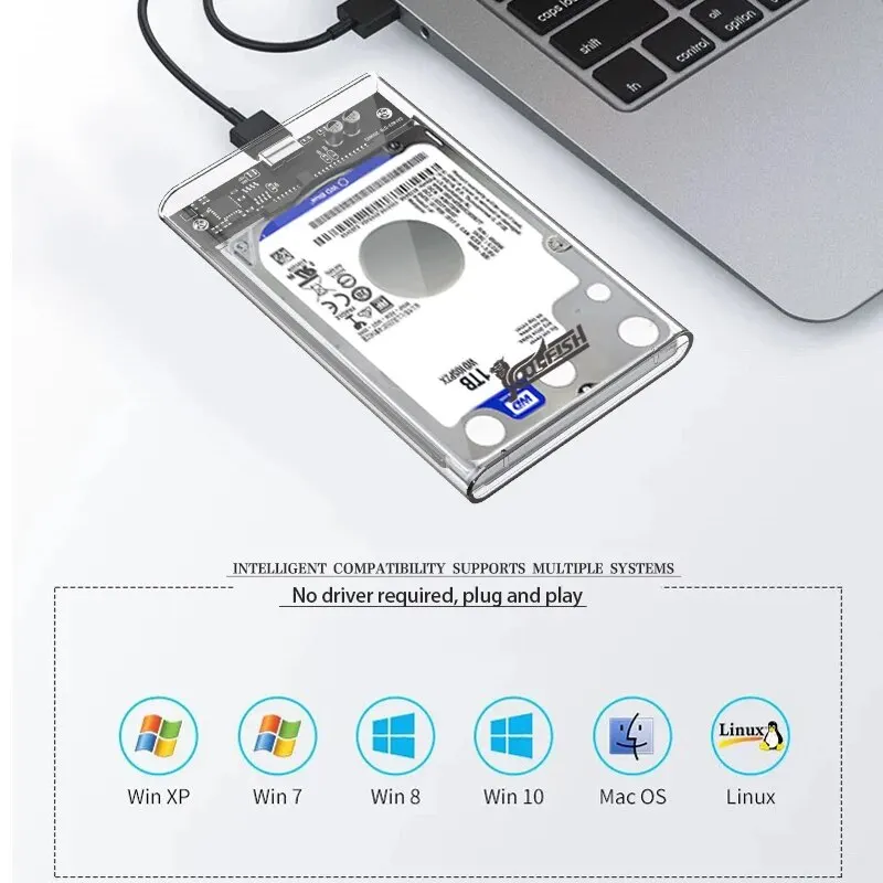 Прозрачный чехол для жесткого диска CoolFish USB 3 0/Type C 2 5 дюйма SATA SSD Гбит/с