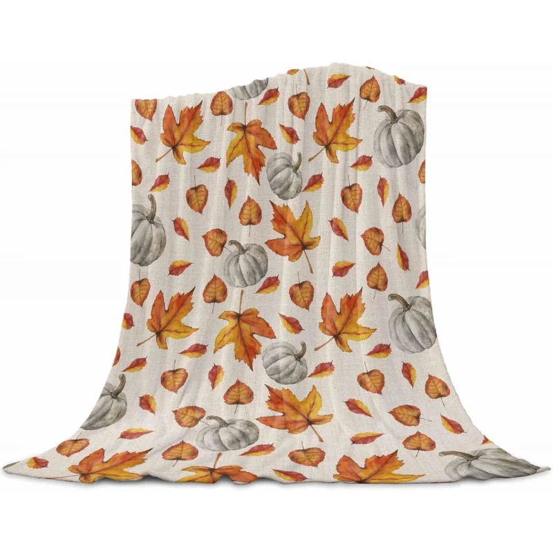 Одеяло на День Благодарения Фланелевое мягкое шерстяное одеяло Осеннее в виде