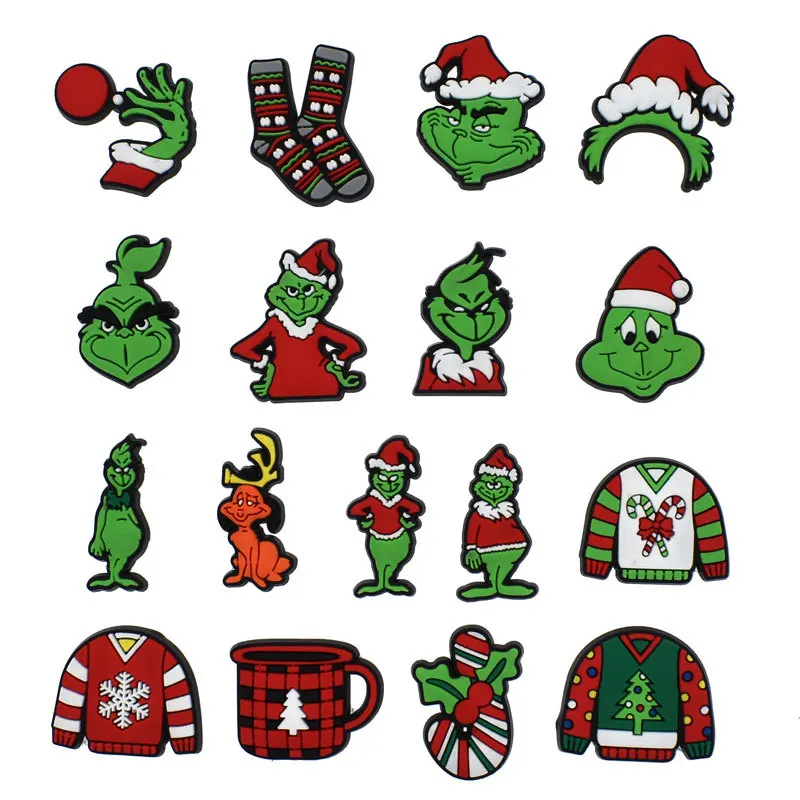 

Christmas Carnival Party Decoration Accessories Cartoon Shoe Charms for Croc, Shoe Decoration Clog Pins Accessories