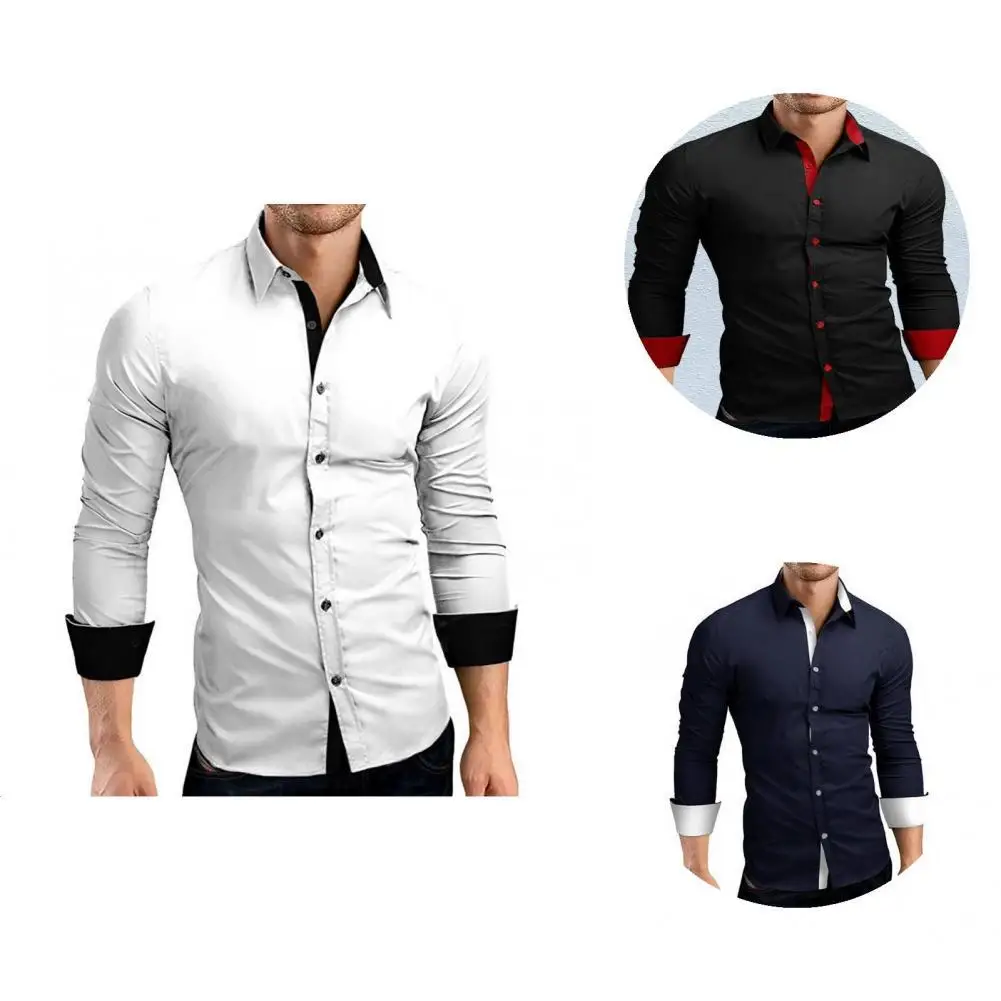 

Shirt Buttons Lightweight Energetic Soft Male Shirt Men Shirt for Meeting