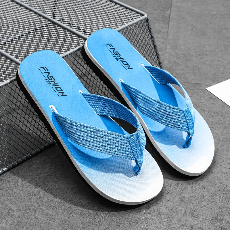 

New Blue Red Men Walking Shoes Flip Flops Fashion Trend Men's Flip Flops Casual Beach Shoes Slides Cheap Men Sandals Slippers