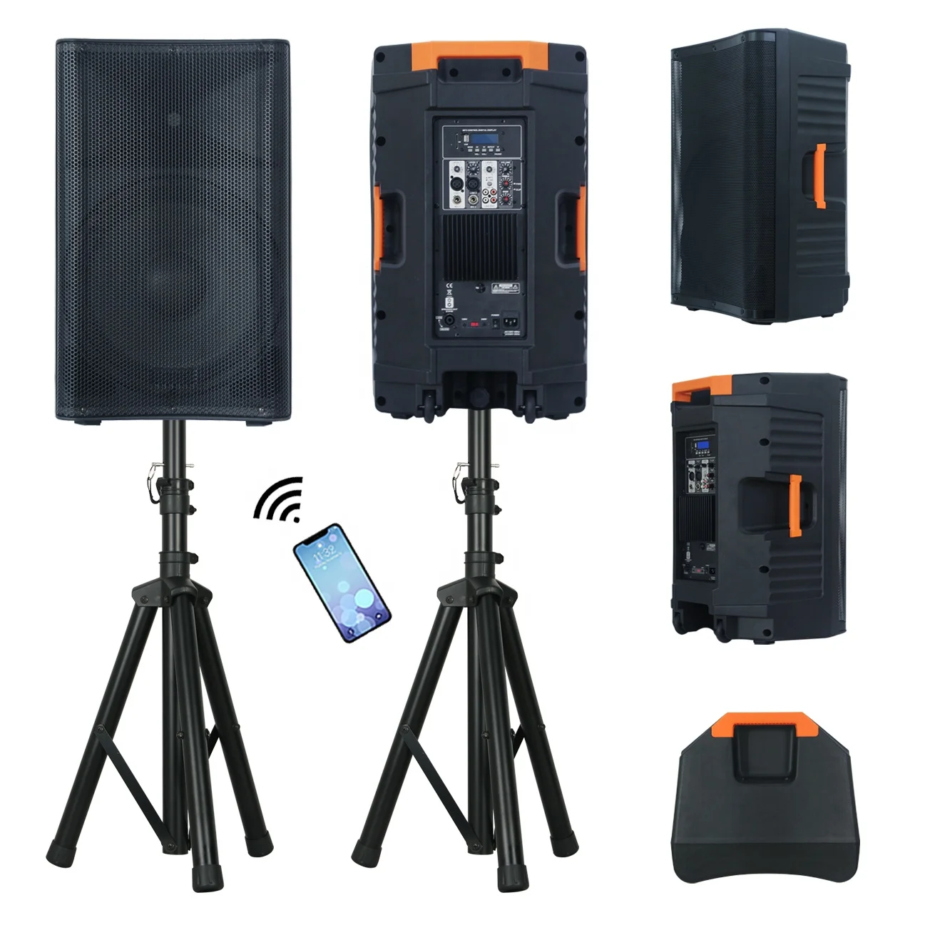 

1800W 15" woofer Professional audio powered PA speaker system sound box DJ equipment outdoor party speakers Bocina Parlante
